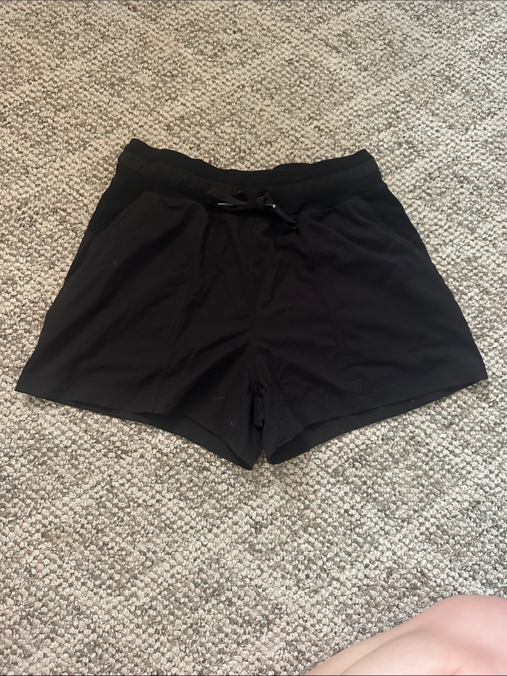Lululemon black studio shorts
